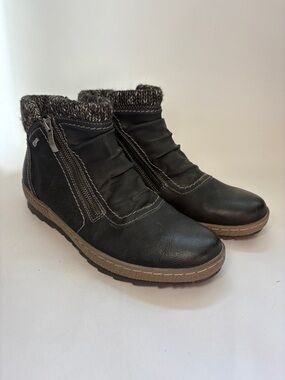 Spring Step Cleora Ankle Boot with Knit Cuff Size 42 / 11